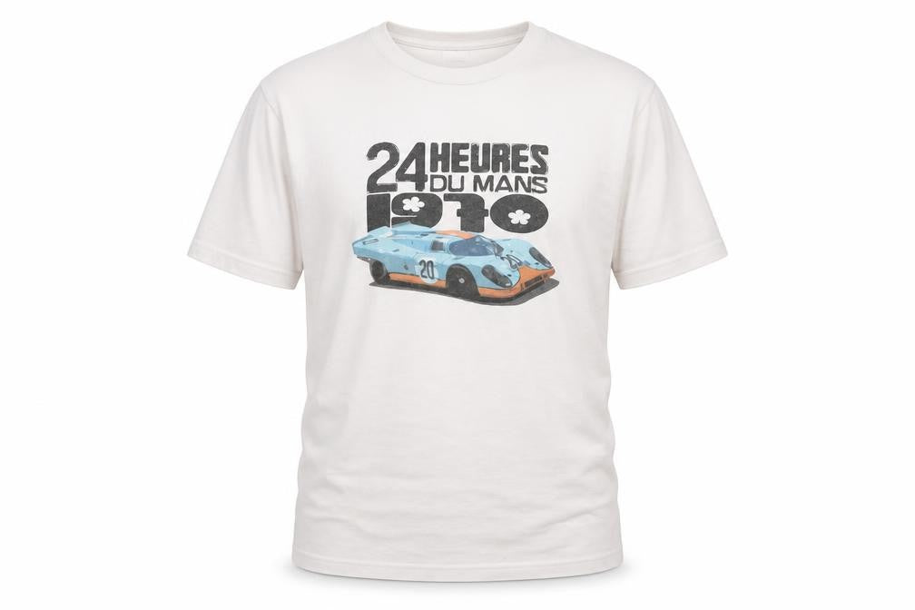 Gildan Men's Beige Car Print T-Shirt, Large, Classic Style