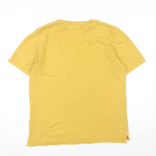 Superdry Men's Yellow Crew Neck T-Shirt Size L