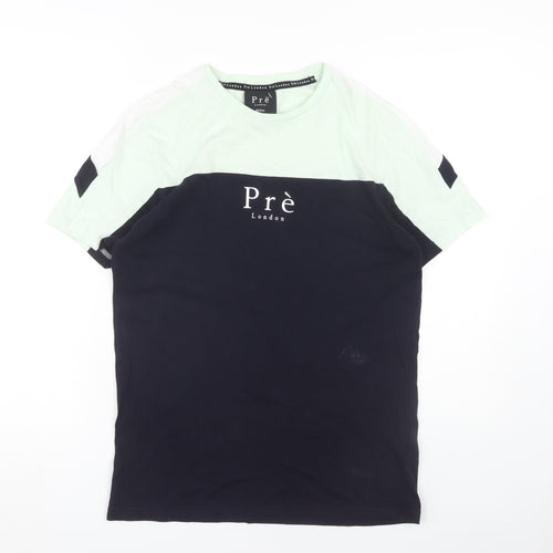 Prè London Men's T-Shirt Medium Multicoloured Logo
