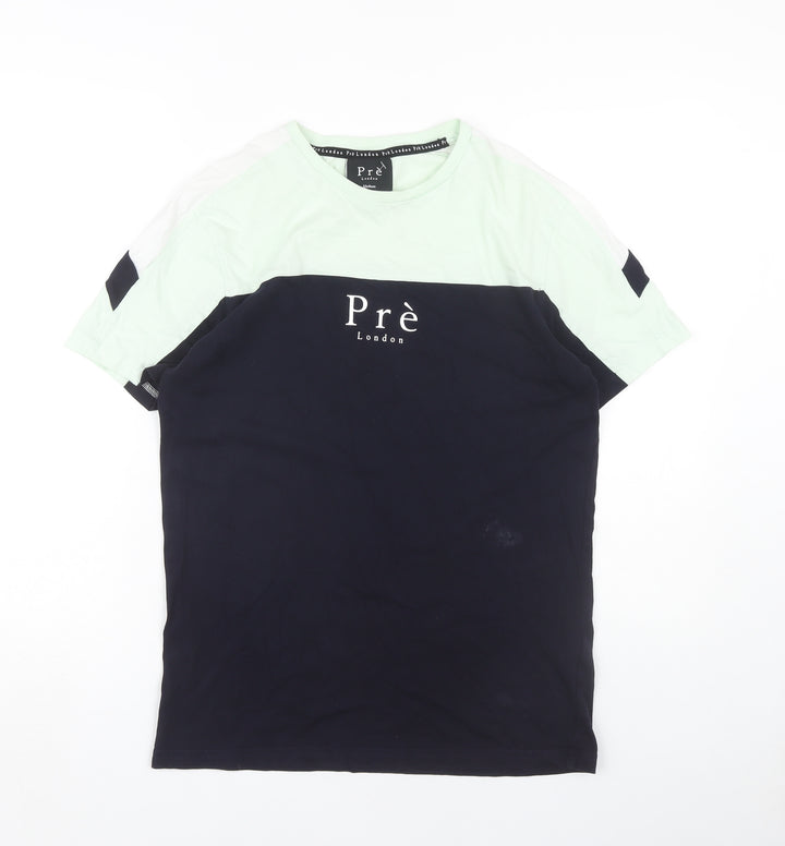 Prè London Men's T-Shirt Medium Multicoloured Logo