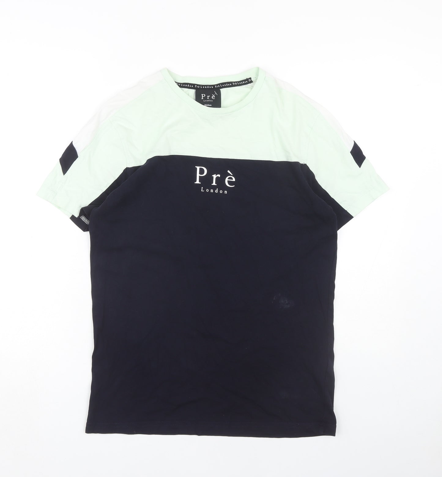 Prè London Men's T-Shirt Medium Multicoloured Logo