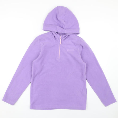 Mountain Warehouse Girls Purple Hoodie, Size 12 Yrs, Fleece, Zip