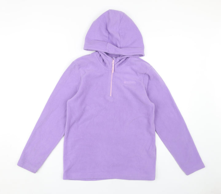 Mountain Warehouse Girls Purple Hoodie, Size 12 Yrs, Fleece, Zip