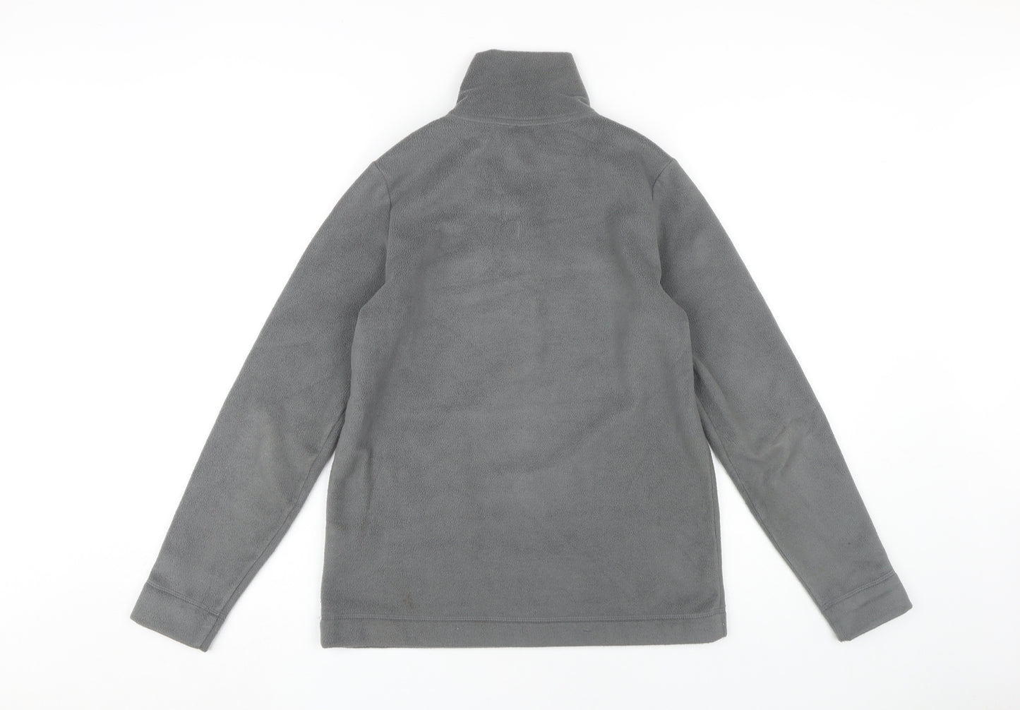 Lands' End Men's Grey Henley Sweatshirt XS Fleece