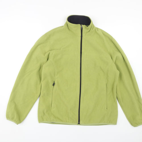 Lands' End Women's Green Fleece Jacket Size 10