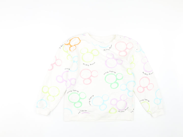 Disney Girls Multicoloured Mickey Mouse Pullover Sweatshirt