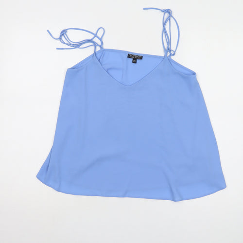 Topshop Women's Blue Camisole V-Neck Tank - Size 12