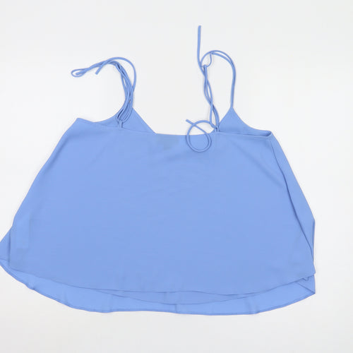 Topshop Women's Blue Camisole V-Neck Tank - Size 12