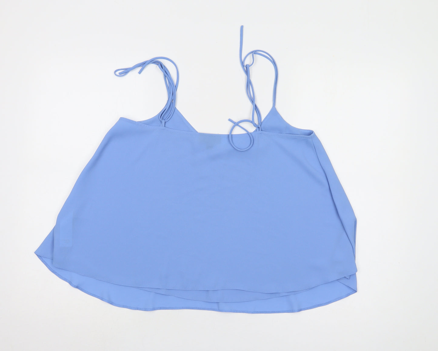 Topshop Women's Blue Camisole V-Neck Tank - Size 12