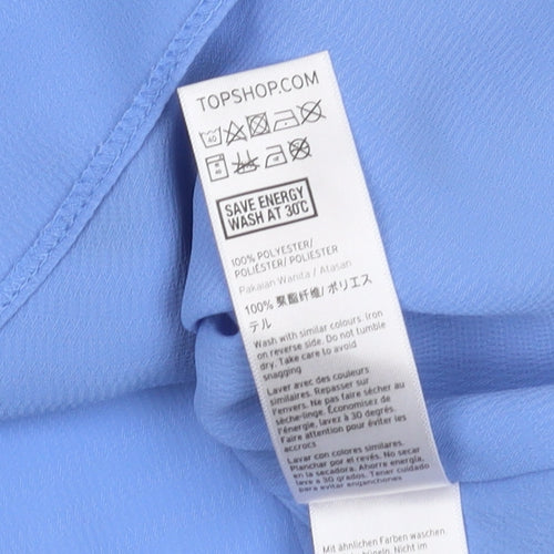 Topshop Women's Blue Camisole V-Neck Tank - Size 12