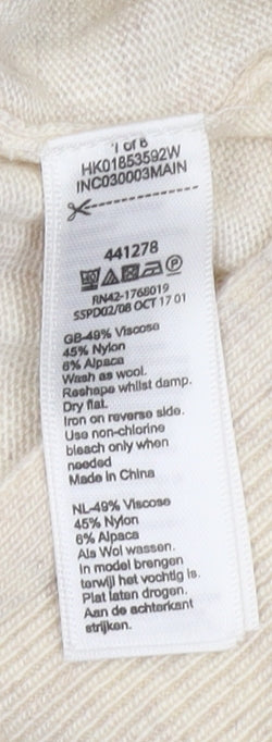 Monsoon Women's Beige Striped Pullover Jumper, S
