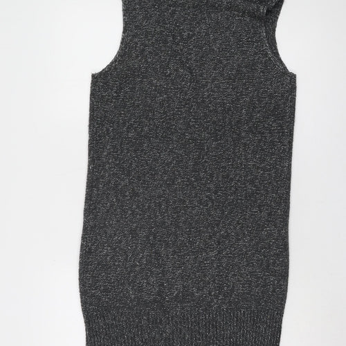 H&M Women's Grey Vest Jumper XS Open-Knit