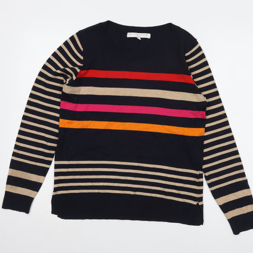 Next Women's Multicoloured Striped Pullover Jumper Size 10