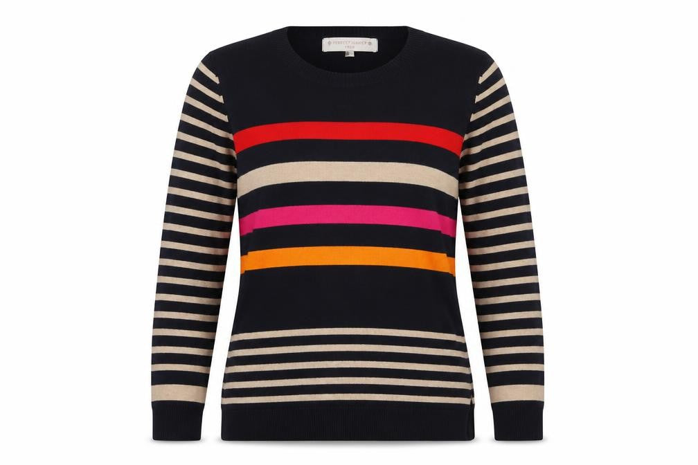 Front view of Next Women's Multicoloured Striped jumper, size 10