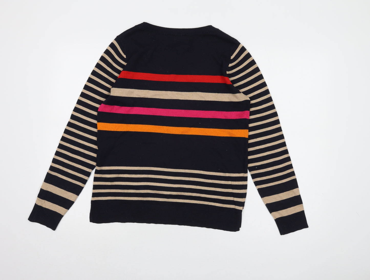 Next Women's Multicoloured Striped Pullover Jumper Size 10