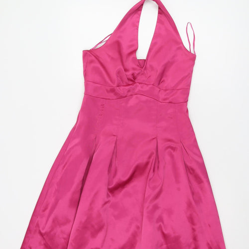 Orsay Women Pink Fit & Flare Halter Dress Size 10