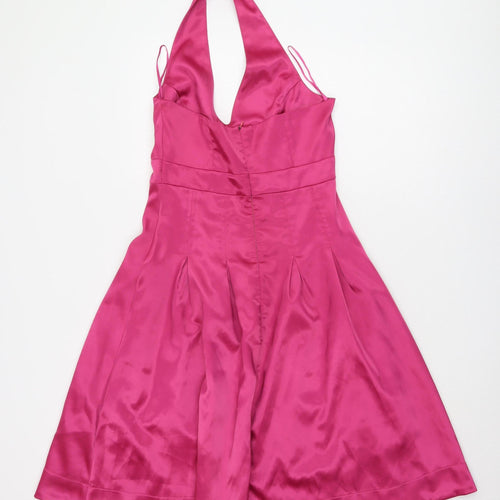Orsay Women Pink Fit & Flare Halter Dress Size 10