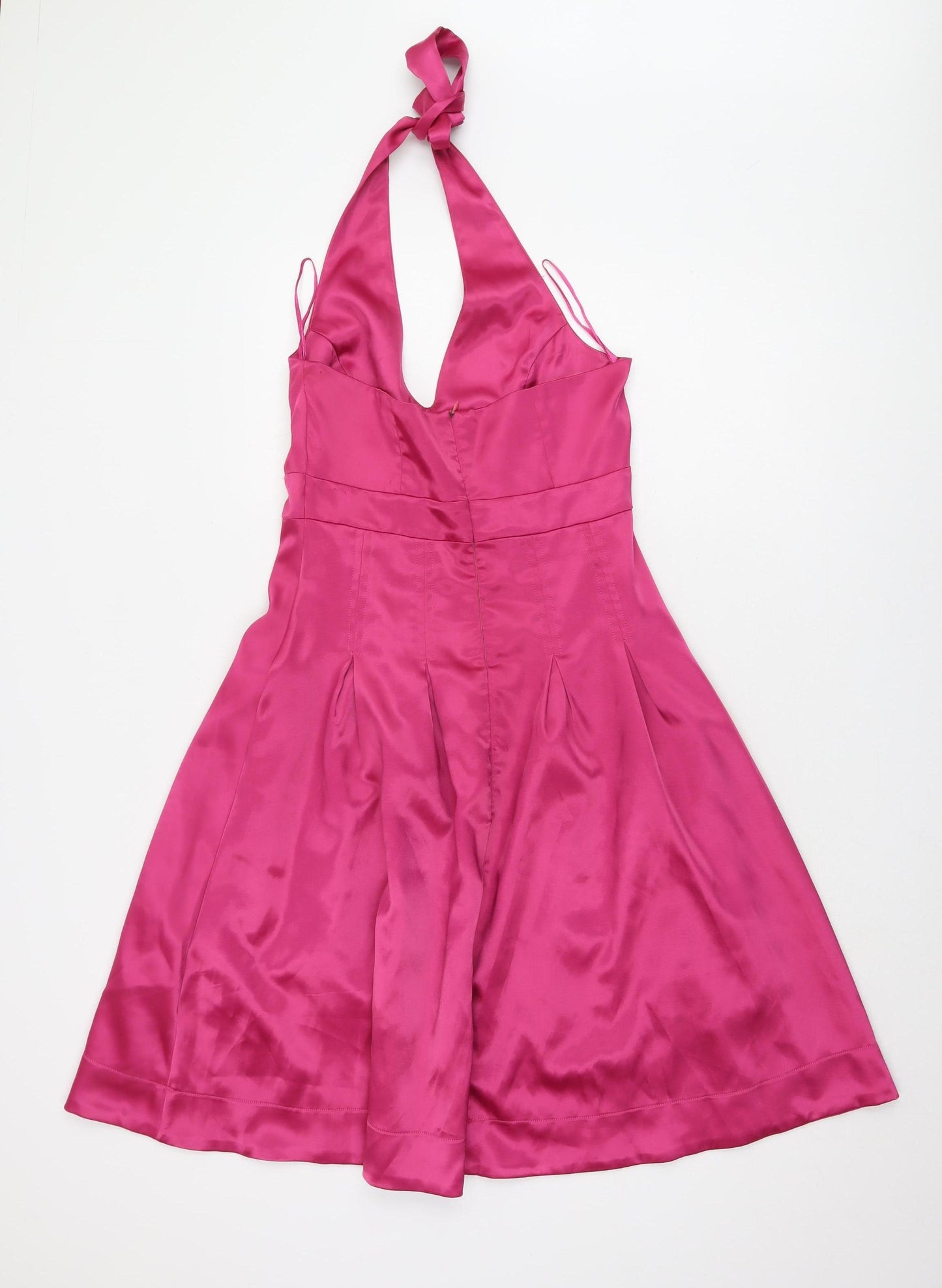 Orsay Women Pink Fit & Flare Halter Dress Size 10