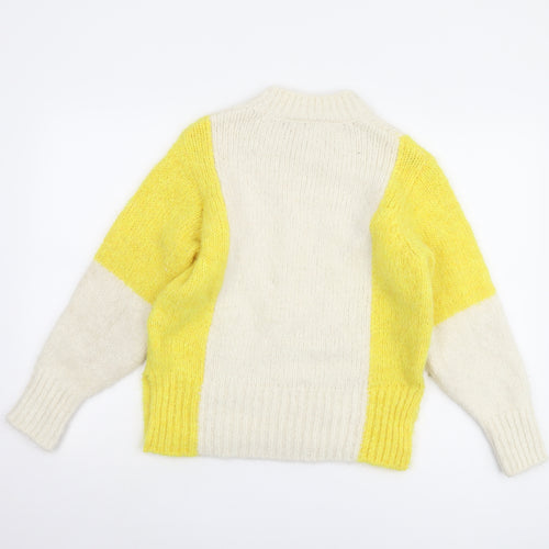Marks and Spencer Women's Yellow Chunky Knit Pullover Jumper Size 8