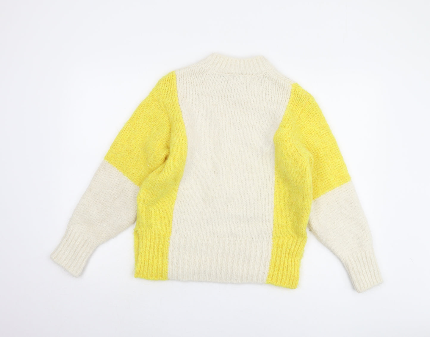 Marks and Spencer Women's Yellow Chunky Knit Pullover Jumper Size 8