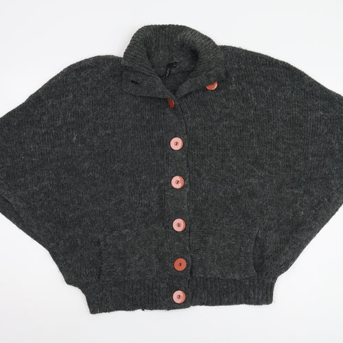 Topshop Women's Grey Cape Jumper Size 14