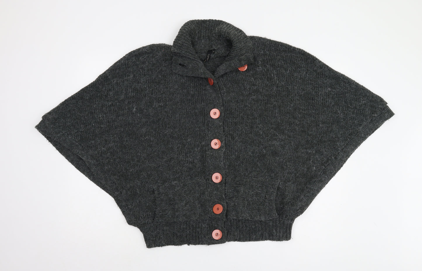 Topshop Women's Grey Cape Jumper Size 14