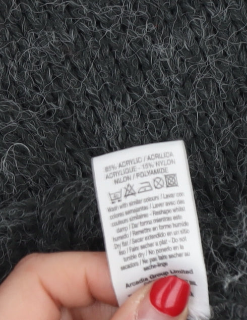 Topshop Women's Grey Cape Jumper Size 14