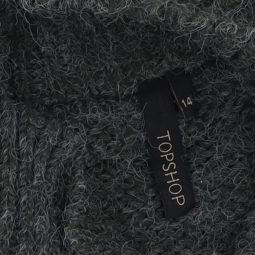 Topshop Women's Grey Cape Jumper Size 14