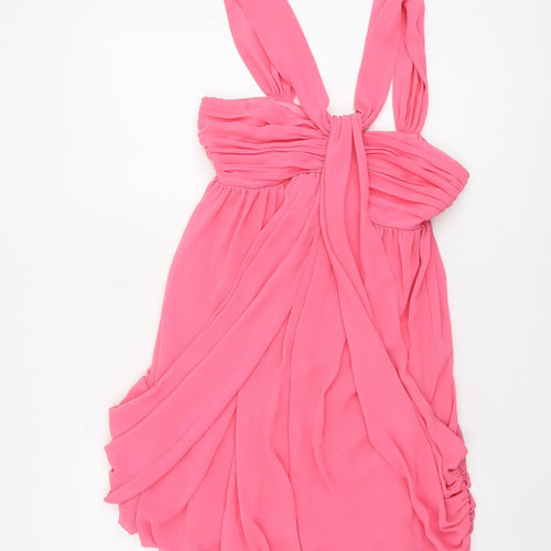 Lipsy Women's Pink Sleeveless Dress, Size 8