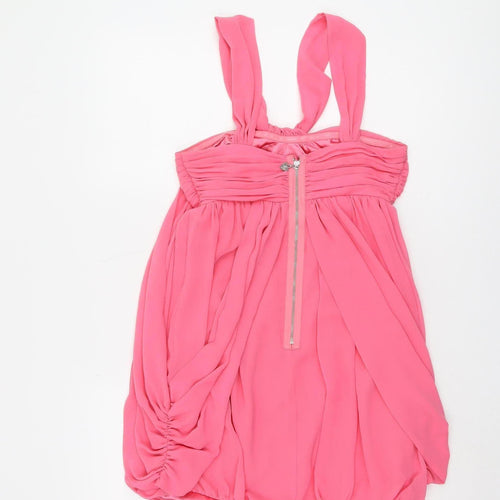 Lipsy Women's Pink Sleeveless Dress, Size 8