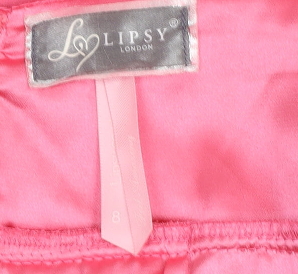 Lipsy Women's Pink Sleeveless Dress, Size 8