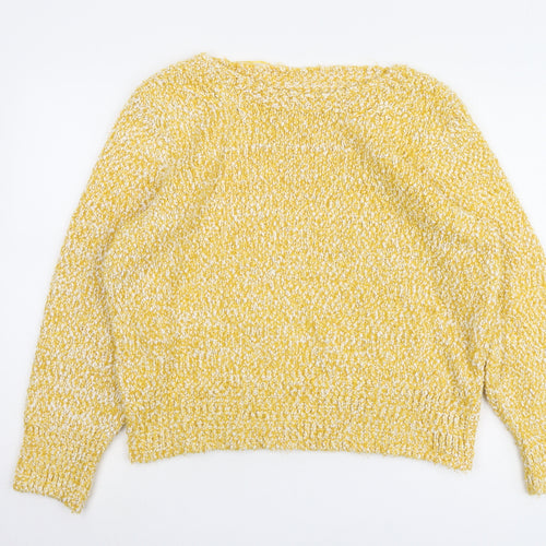 Marks and Spencer Women's Yellow Pullover Jumper, L