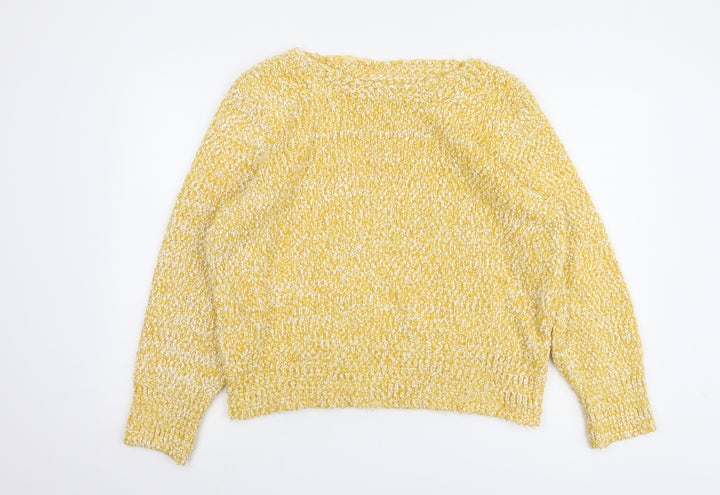 Marks and Spencer Women's Yellow Pullover Jumper, L
