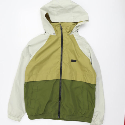 Zara Boys Green Colourblock Windbreaker Jacket 13-14 Years