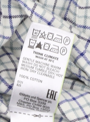 Marks and Spencer Men's Multicoloured Check Shirt 18