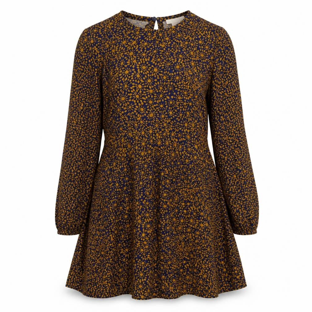 Front view of H&M Women's Multicoloured Floral A-Line Dress, size 2