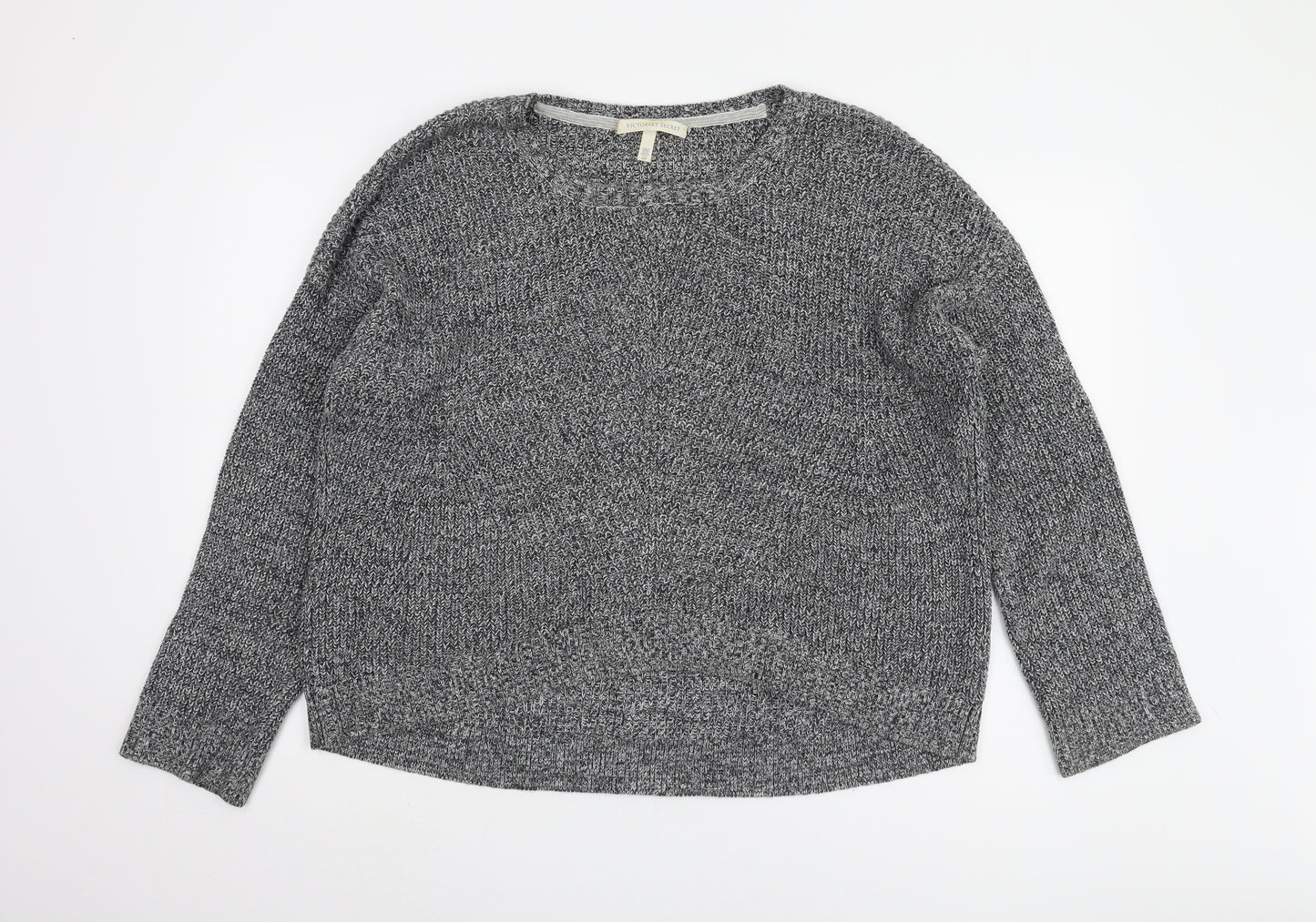 Victoria's Secret Women's Grey Chunky-Knit Pullover Jumper