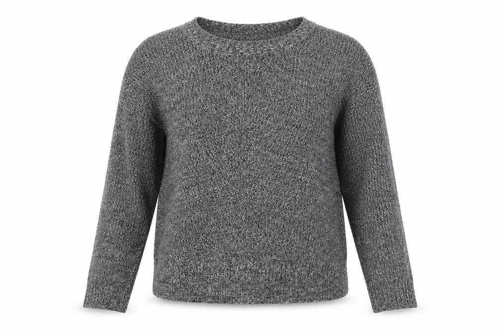 Front view of Victoria's Secret Women's Grey Chunky-Knit jumper