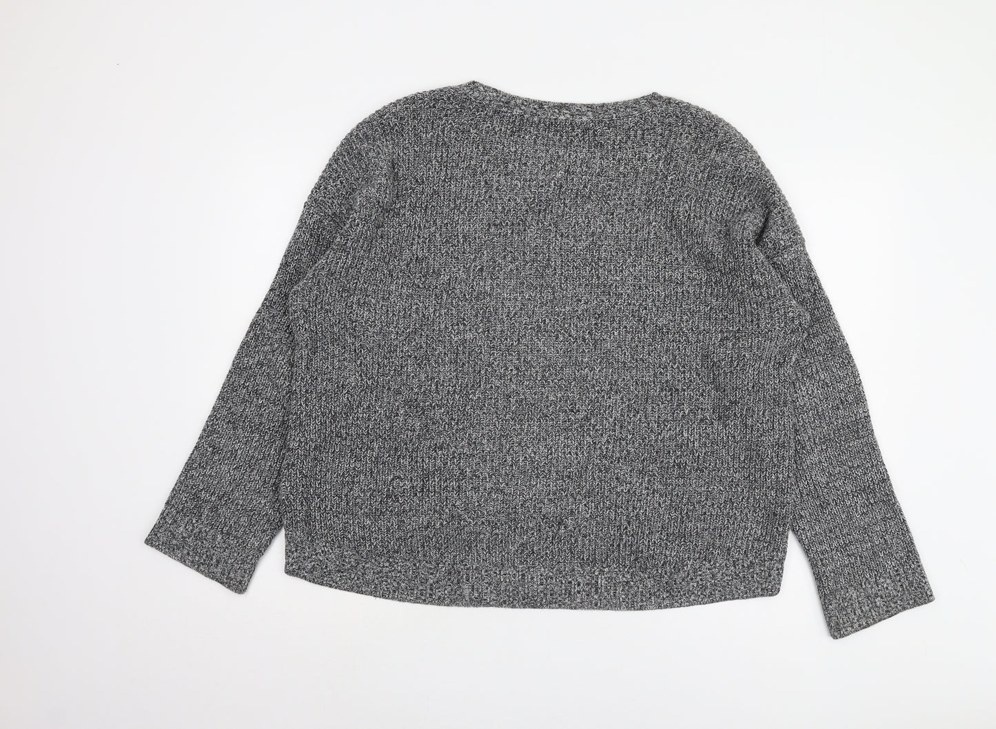 Victoria's Secret Women's Grey Chunky-Knit Pullover Jumper
