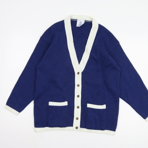 Ayrbell Women's Blue Cardigan - Size L, Buttoned