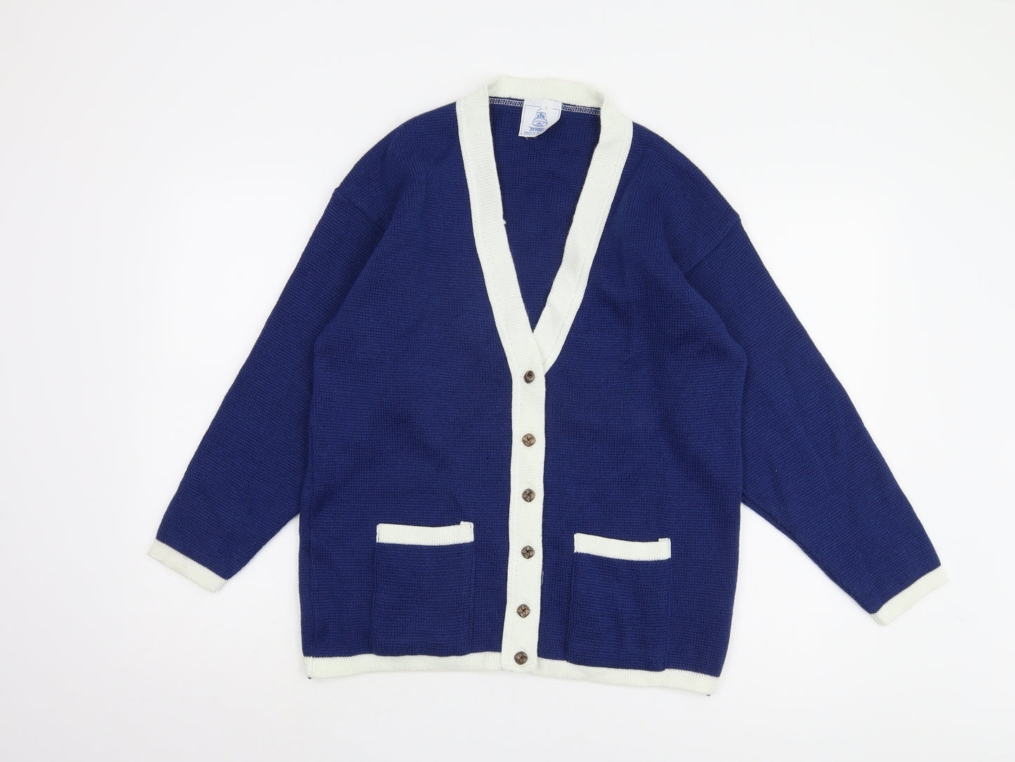 Ayrbell Women's Blue Cardigan - Size L, Buttoned
