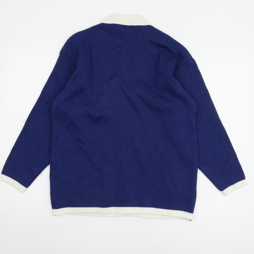 Ayrbell Women's Blue Cardigan - Size L, Buttoned