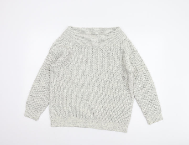 New Look Women’s Grey Knit Pullover Jumper, Size S