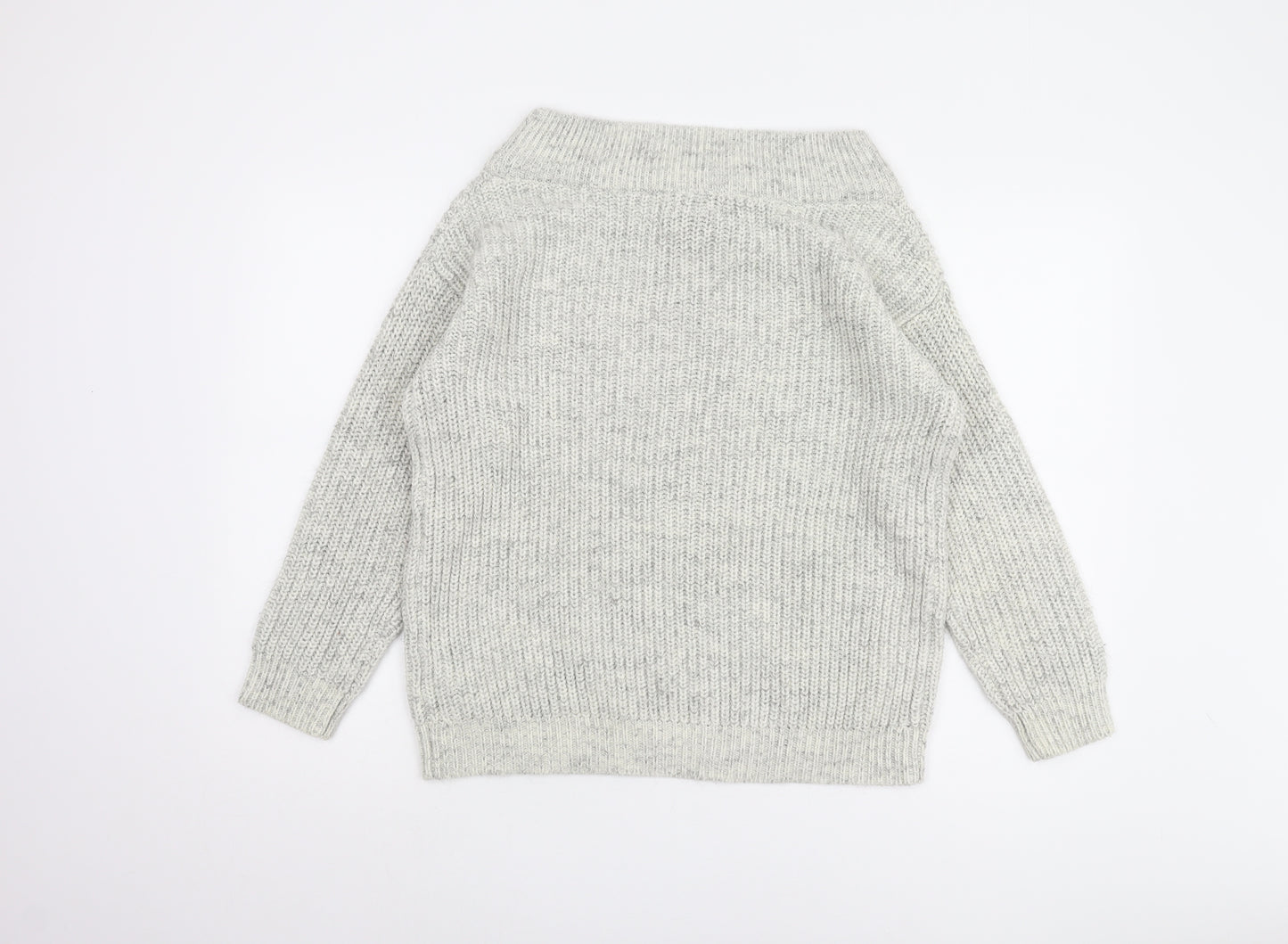 New Look Women’s Grey Knit Pullover Jumper, Size S