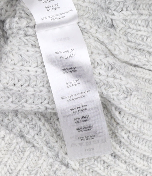 New Look Women’s Grey Knit Pullover Jumper, Size S