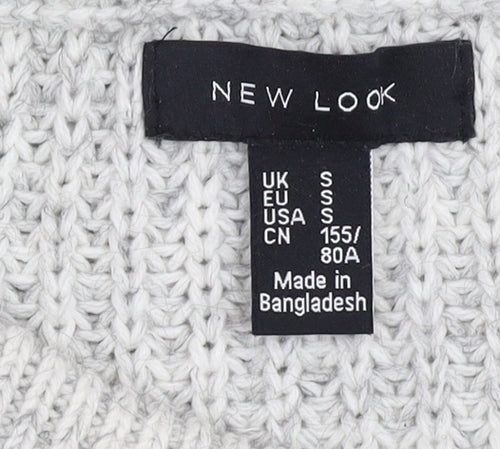 New Look Women’s Grey Knit Pullover Jumper, Size S