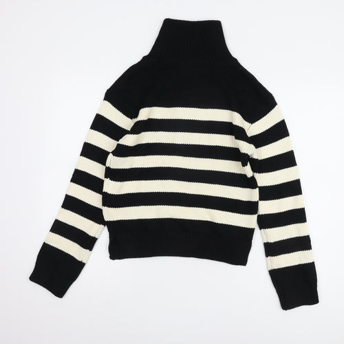 Marks and Spencer Women's Black Striped Pullover Jumper