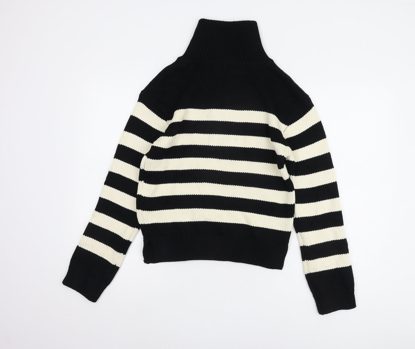 Marks and Spencer Women's Black Striped Pullover Jumper