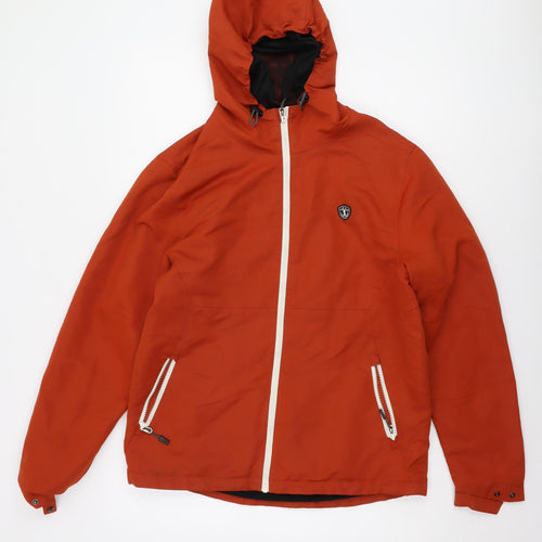Next Men's Orange Hooded Jacket Size S 36-38"