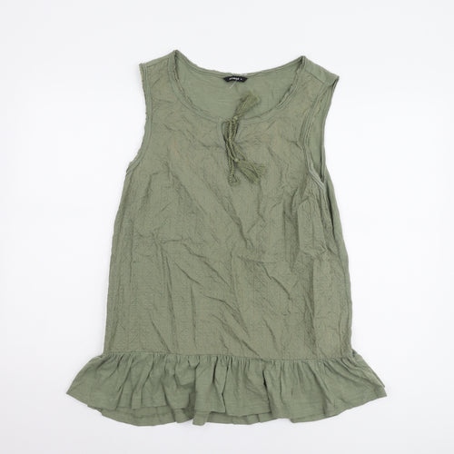 Roman Women's Green Cotton Tank Top UK 14